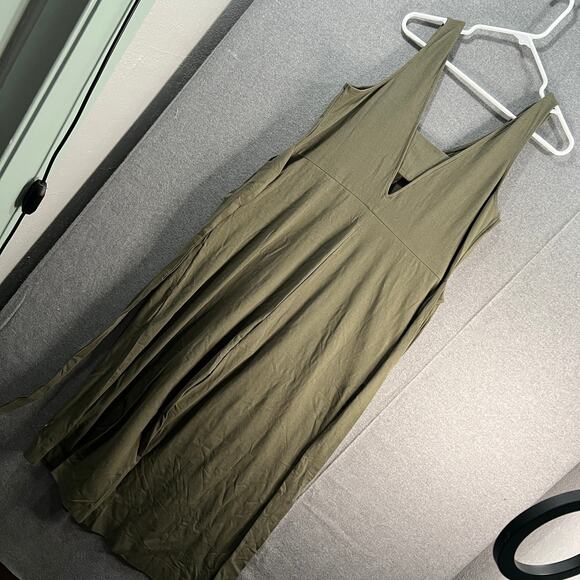 Encore by Idina Menzel Regular V-Neck Romper Size M Green Khaki - Picture 3 of 16